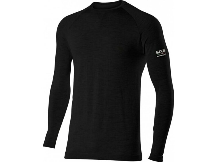 SIXS TS2 Merinos Pánské tričko s dlouhým rukávem černá