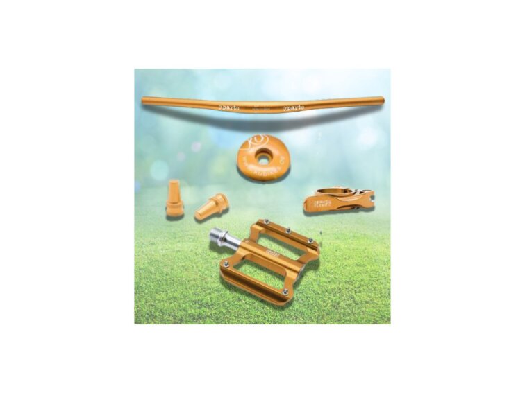 KUbikes 20S MTB Disc Tyrkys - laser Gold, 8,8kg, lehké dětské kolo