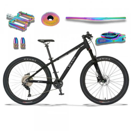 KUbikes 26 Trail AIR - Black - laser Rainbow, lehké dětské kolo