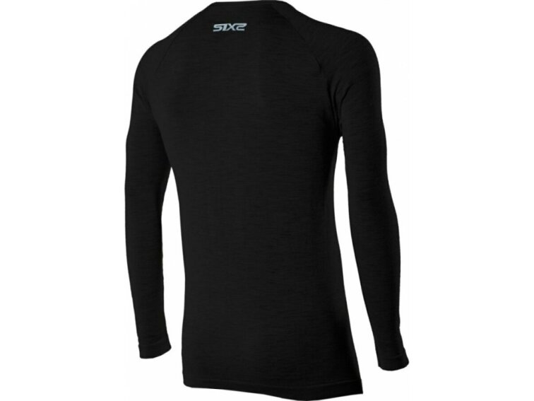 SIXS TS2 Merinos Pánské tričko s dlouhým rukávem černá