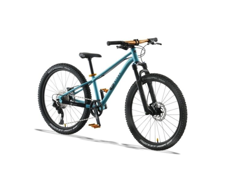 KUbikes 24S Trail AIR - Tyrkys - laser gold, 9,7kg, lehké dětské kolo