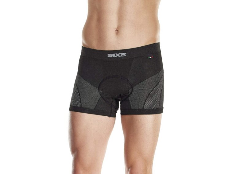 SIXS BOX2 V2 Pánské boxerky s vložkou carbon černá