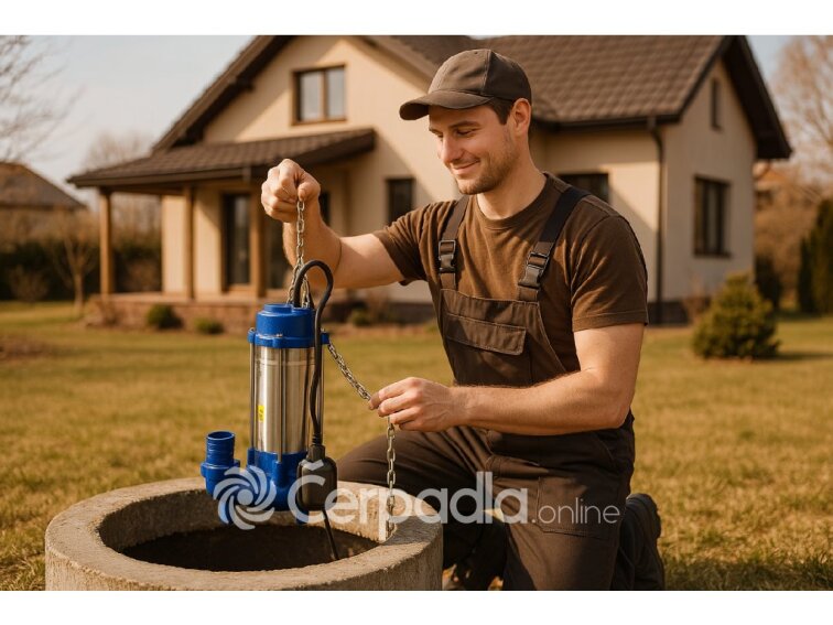 PUMPA blue line PQD7-8-0.75QGF 230V kalové čerpadlo s řezákem, s plovákem, ovládací skříňka, kabel 10m