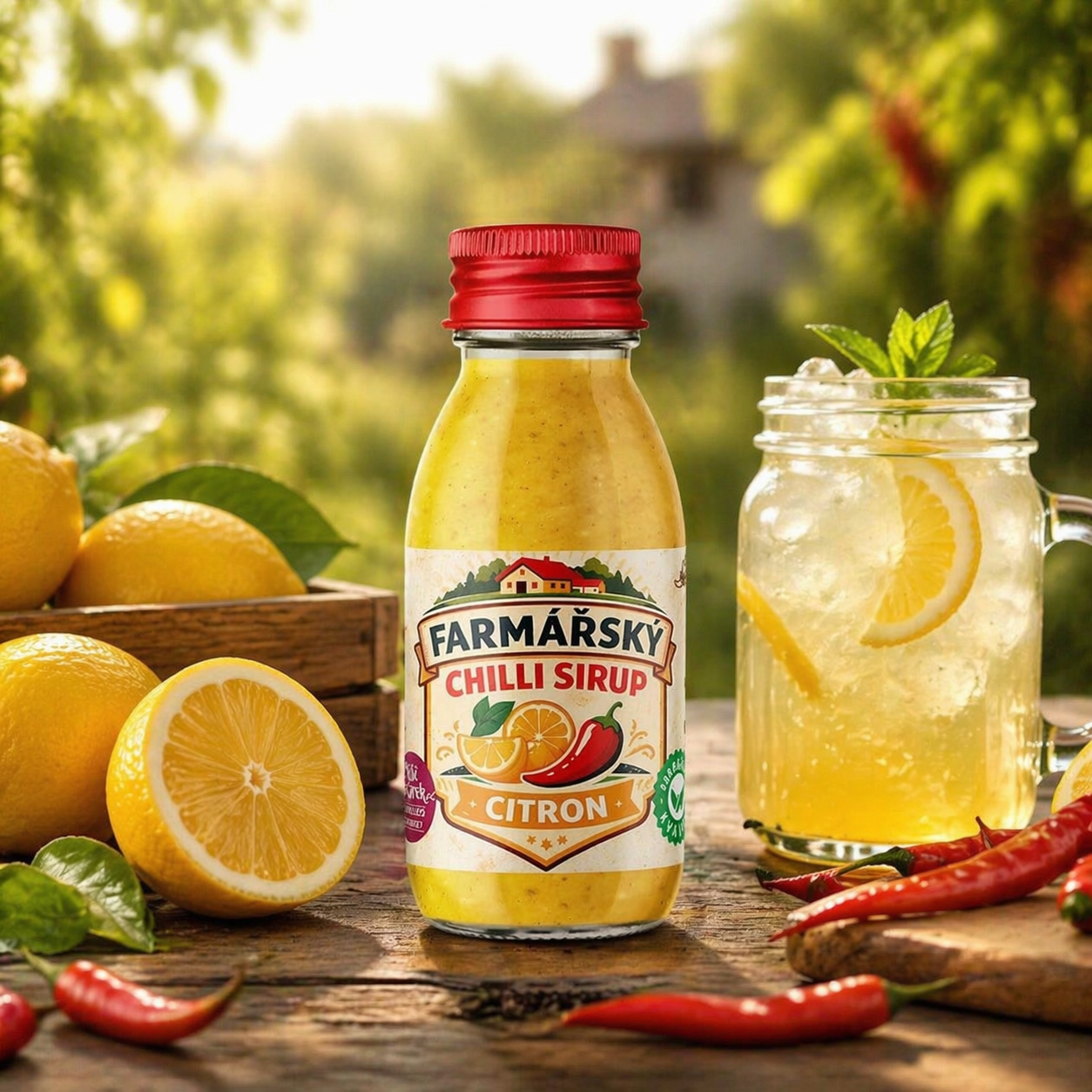 Farmársky chilli sirup 60 ml - citrón