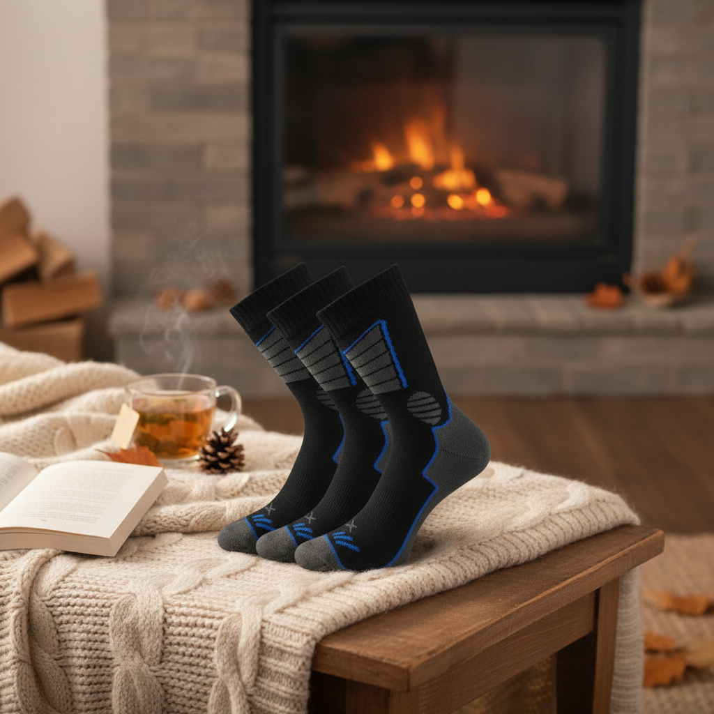 Ponožky sportovní froté THERMAX černé (3 páry)