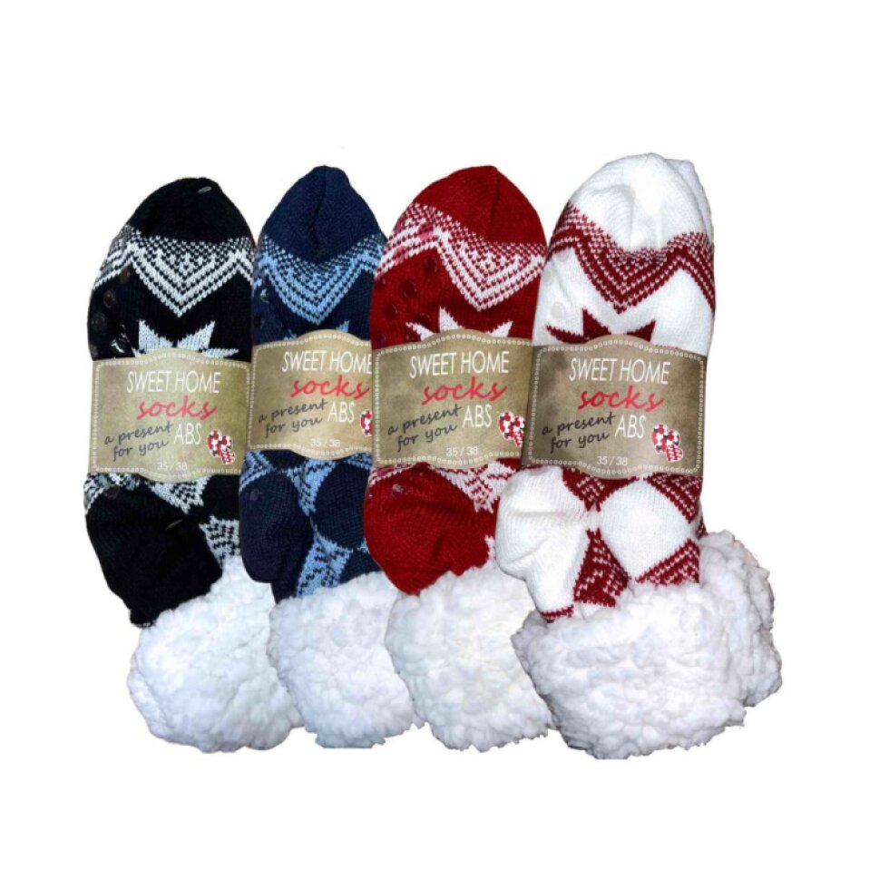 Chlupaté zimní ponožky s ABS 70937