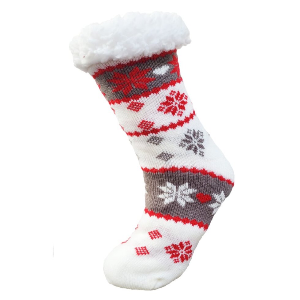 Dámské měkké domácí ponožky s vnitřní hřejivou podšívkou v dárkové krabičce 7194111