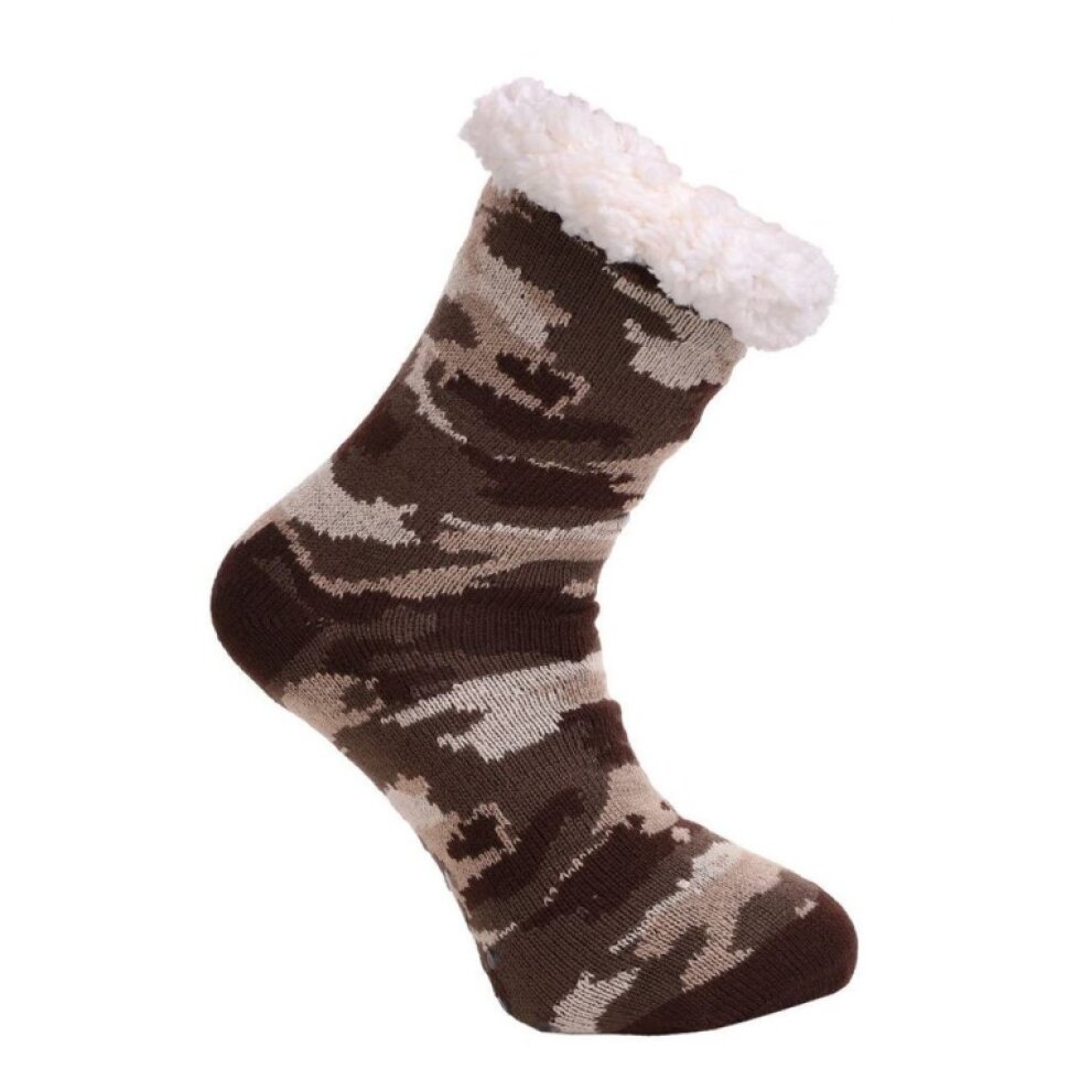 Protiskluzové ponožky Masker winter hnědé