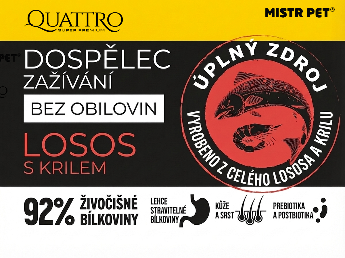 Quattro - Sensitive Adult Cats s lososem