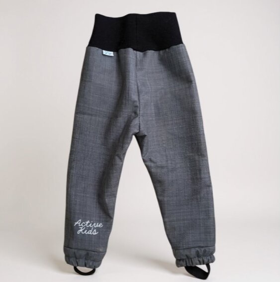 ActiveKids hrubé detské sofshellové nohavice s barančekom na zimu