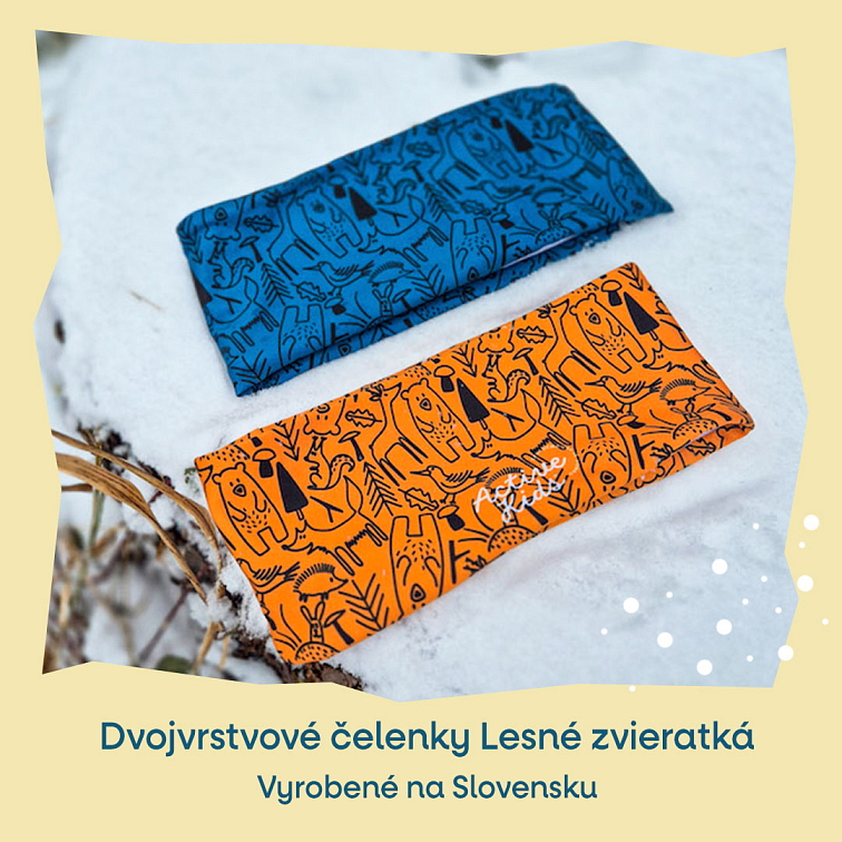 ActiveKids dvojvrstvová čelenka 10cm Lesné zvieratká