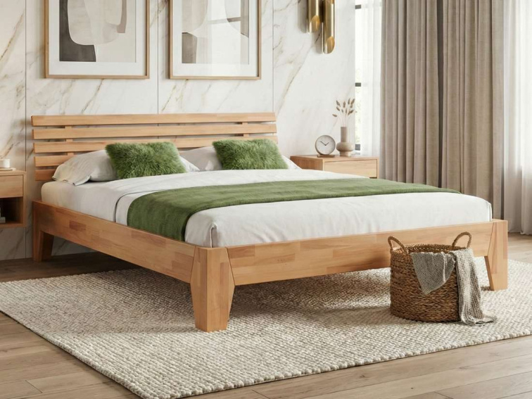 Buková postel z masivu Bigoli - 180x200