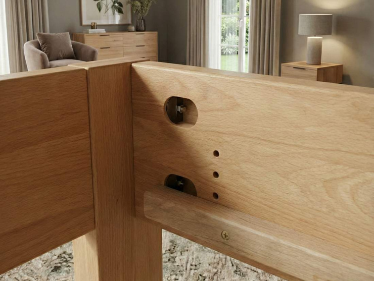 Buková zvýšená manželská postel 180x200 - Montana Supra