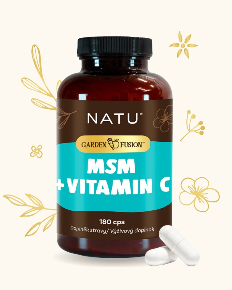 Garden Fusion MSM 1500 mg s vitaminem C 180 kapslí