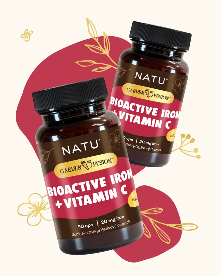 Garden Fusion Bioaktivní železo 20 mg s vitaminem C a piperinem 90 kapslí