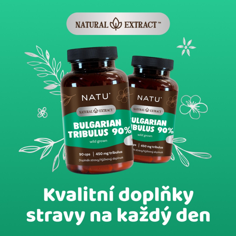 Bulharský kotvičník (Tribulus) extrakt 90 % saponinů 90 kapslí