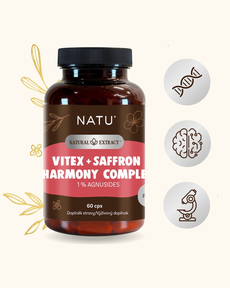 Drmek extrakt (1% agnusidů) se šafránem 90 kapslí