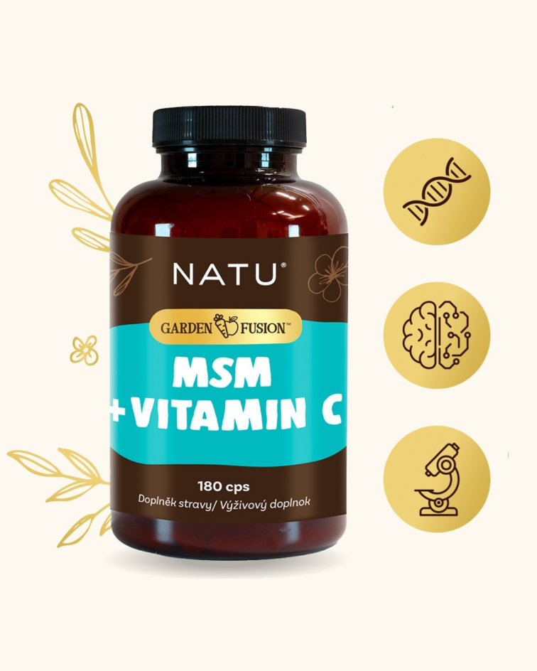 Garden Fusion MSM 1500 mg s vitaminem C 180 kapslí