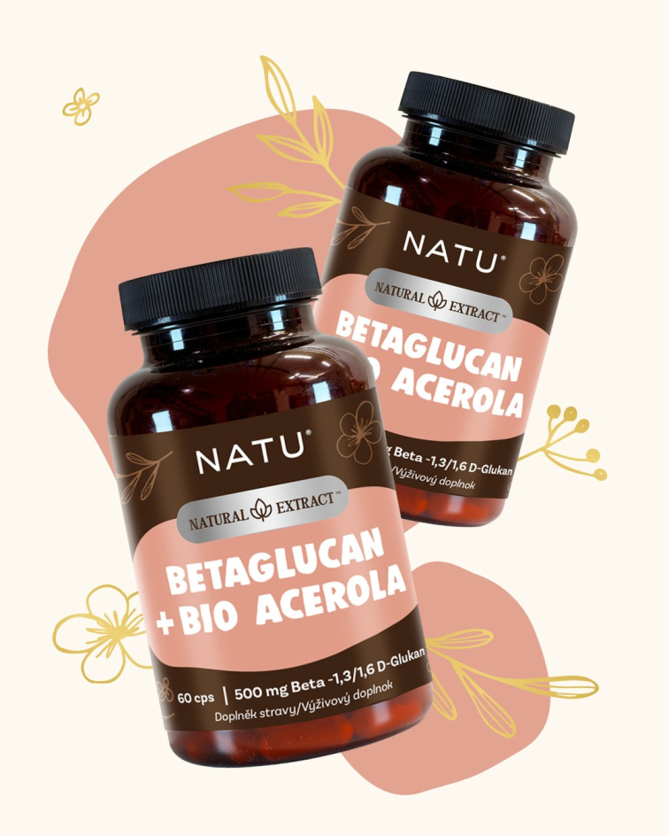 2+1 BetaGlukan 500 mg s BIO acerolou 60 kapslí