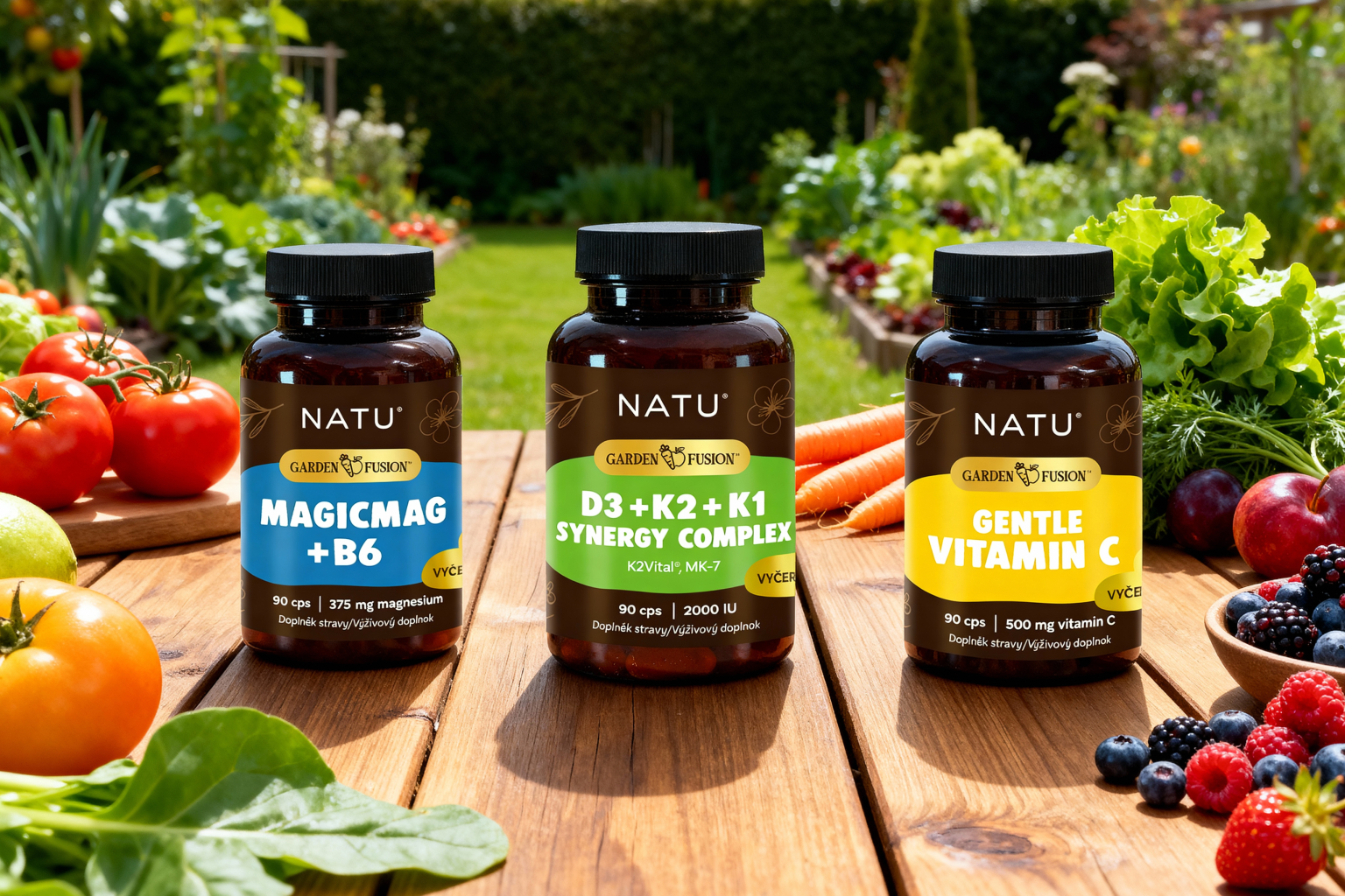 Garden Fusion Vitamin D3+K2+K1 Synergy Complex 2000 IU 90 kapslí