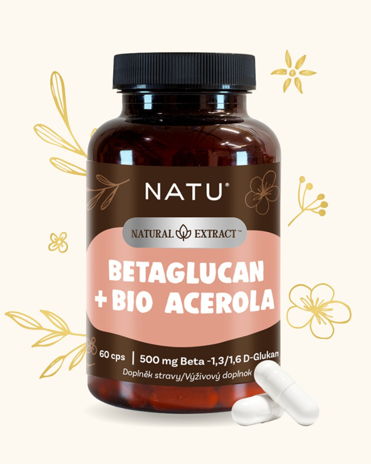2+1 BetaGlukan 500 mg s BIO acerolou 60 kapslí