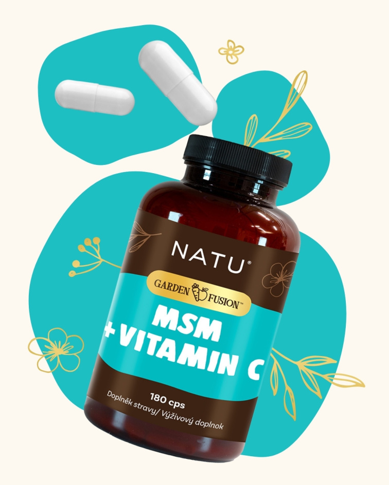 Garden Fusion MSM 1500 mg s vitaminem C 180 kapslí