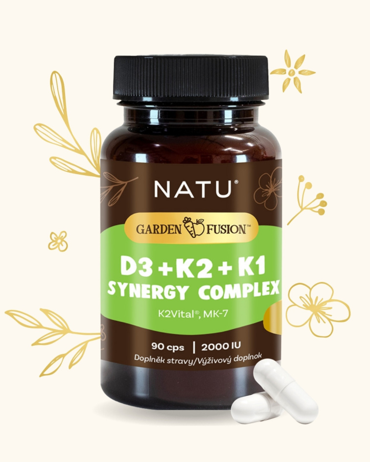 Garden Fusion Vitamin D3+K2+K1 Synergy Complex 2000 IU 90 kapslí