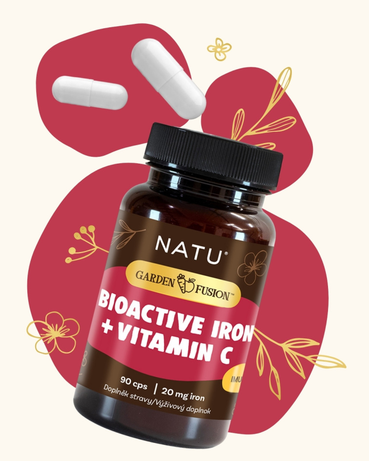 Garden Fusion Bioaktivní železo 20 mg s vitaminem C a piperinem 90 kapslí