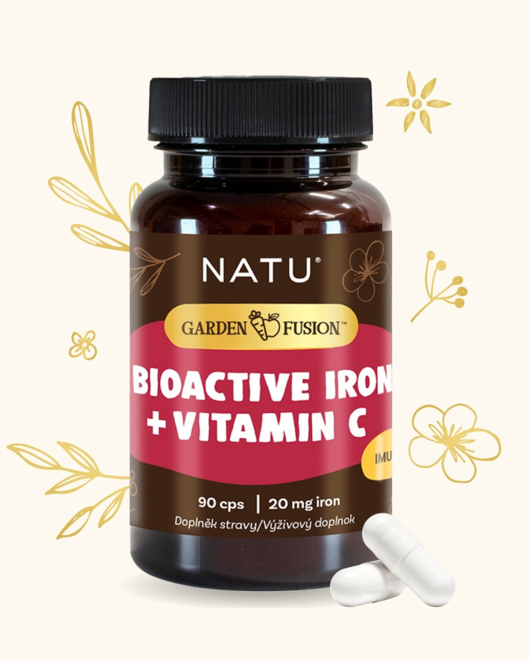 Garden Fusion Bioaktivní železo 20 mg s vitaminem C a piperinem 90 kapslí