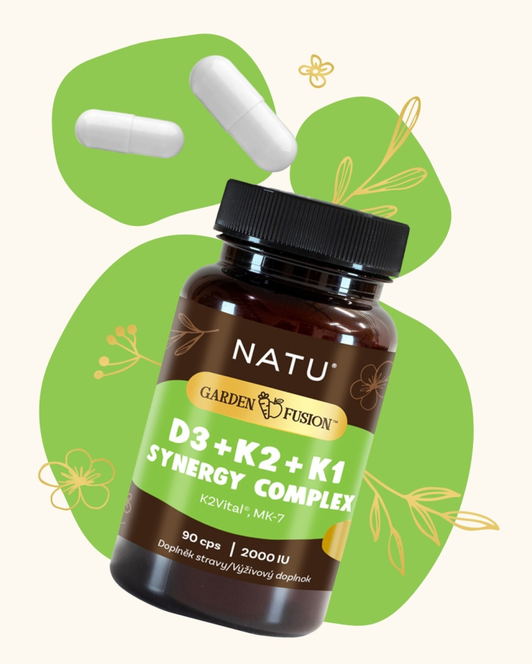 Garden Fusion Vitamin D3+K2+K1 Synergy Complex 2000 IU 90 kapslí