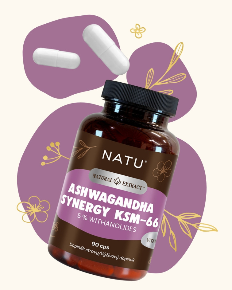 Ashwagandha extrakt KSM-66 (5% withanolidů) s piperinem 90 kapslí