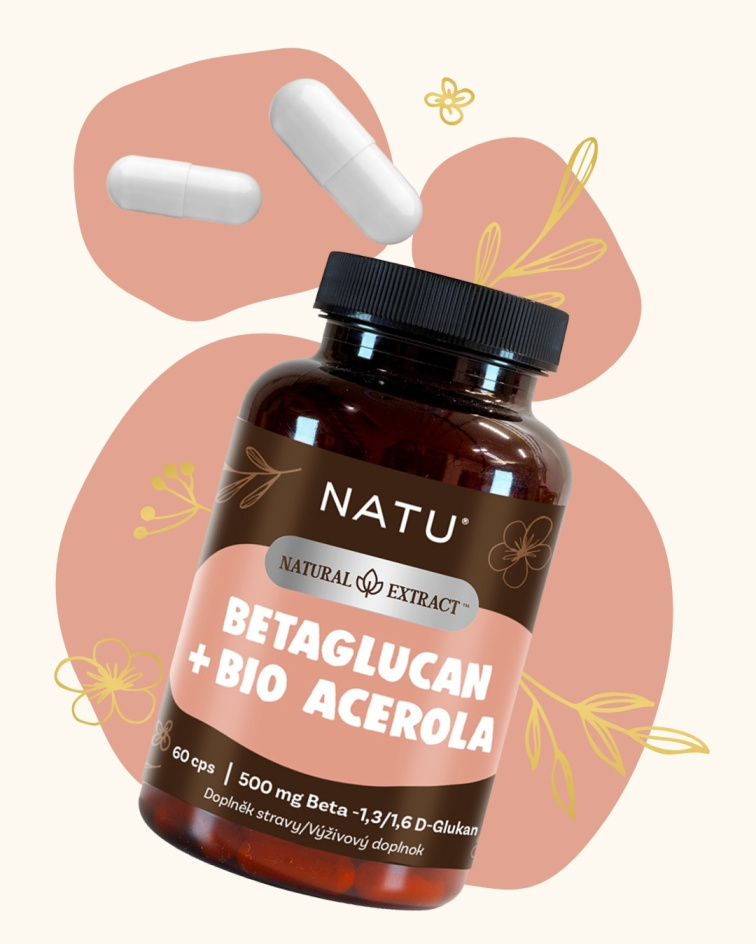 2+1 BetaGlukan 500 mg s BIO acerolou 60 kapslí