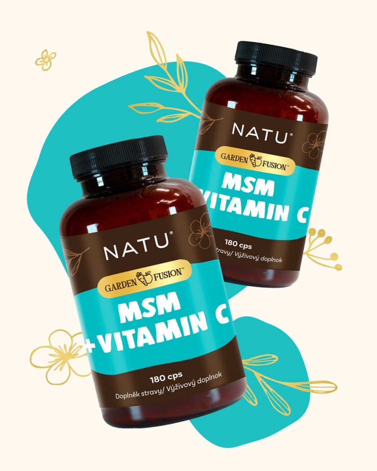 Garden Fusion MSM 1500 mg s vitaminem C 180 kapslí