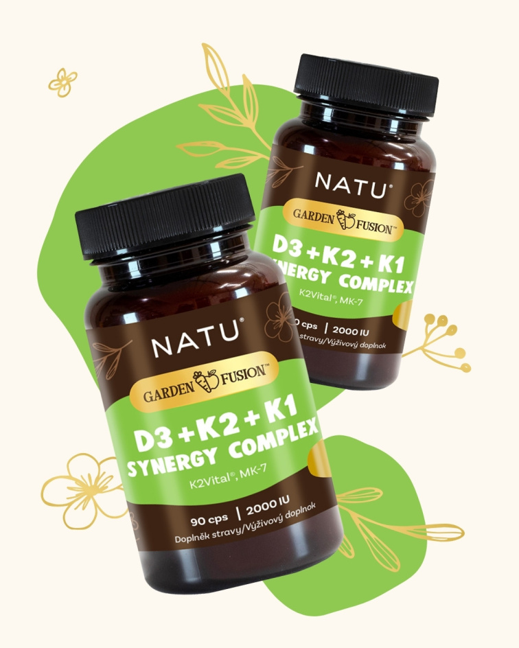 Garden Fusion Vitamin D3+K2+K1 Synergy Complex 2000 IU 90 kapslí