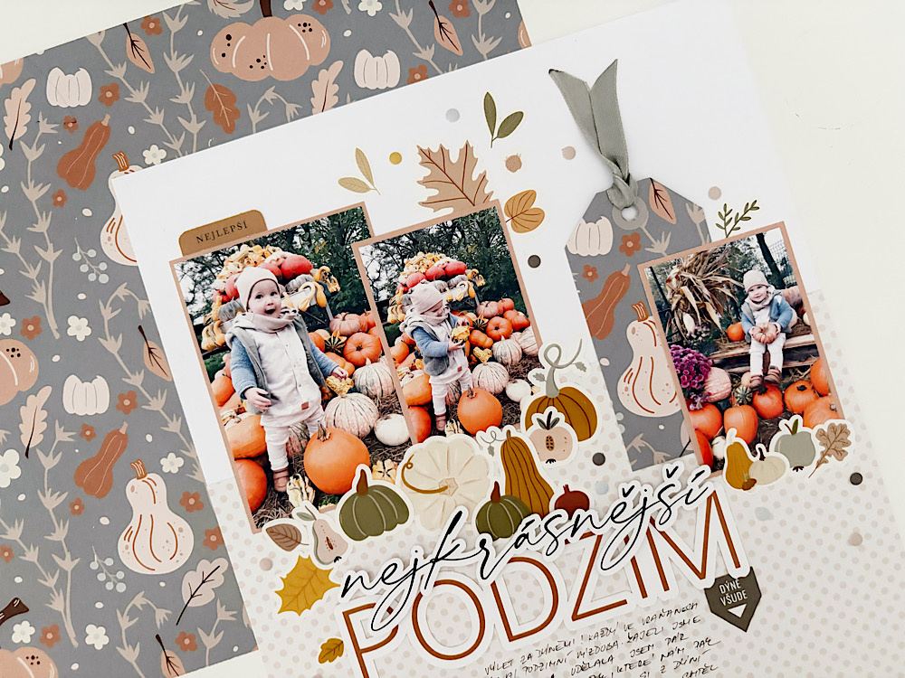 Zlatý podzim na scrapbookové stránce