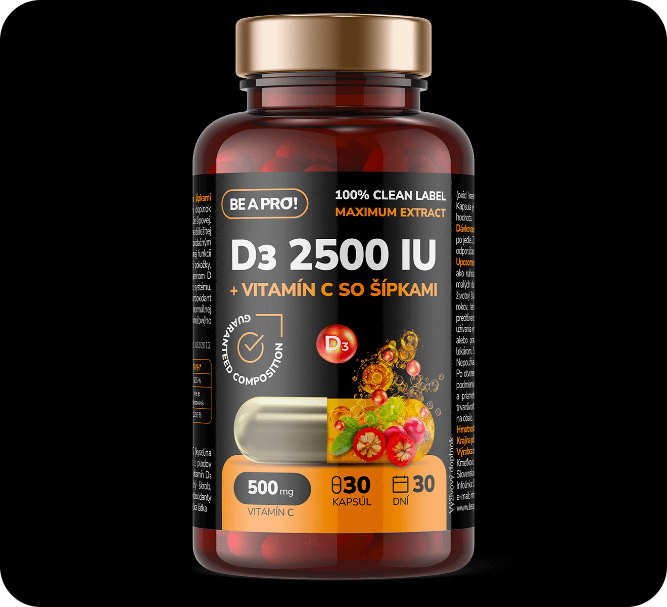 D3 2500 IU + vitamín C so šípkami