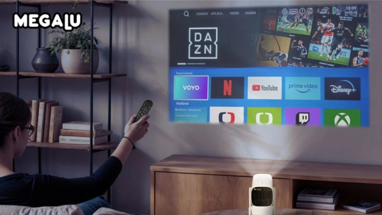 Domácí kino projektor MEGALU Delux bez baterie – HD projektor na filmy a prezentace