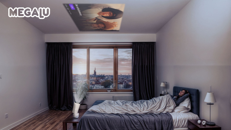 Domácí kino projektor MEGALU Delux bez baterie – HD projektor na filmy a prezentace