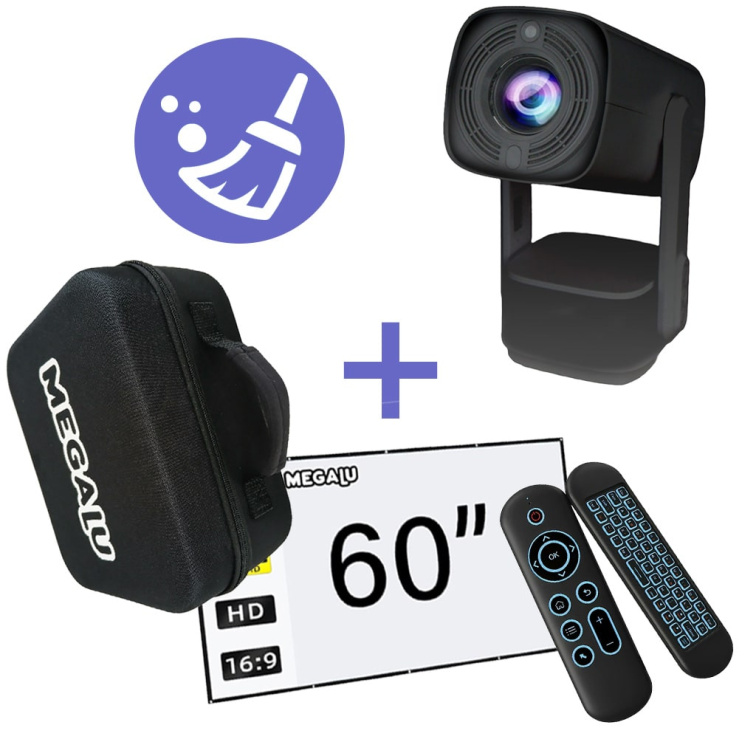 Balíček domácího kina PREMIUM – Projektor Delux černý