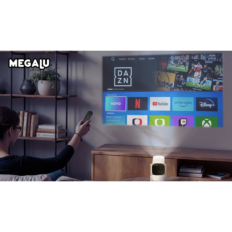 Domácí kino projektor MEGALU Delux – HD projektor na filmy a prezentace