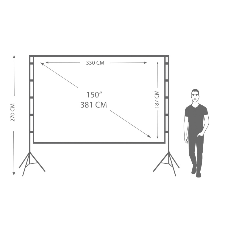 Přenosné plátno se stojanem – 150 palců