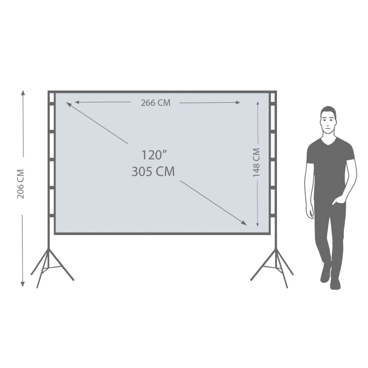 Přenosné plátno se stojanem – 120 palců