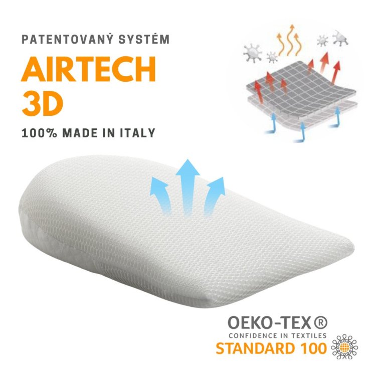 Antirefluxný detský vankúš do kočíka AirTech 3D – 30x33cm