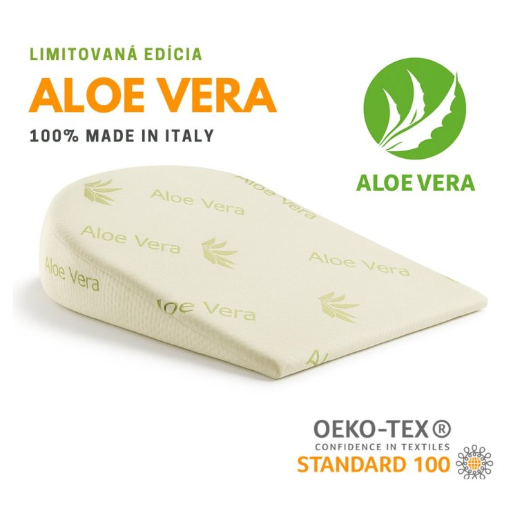 Antirefluxní klínový polštář do kočárku Aloe Vera - 30x33cm