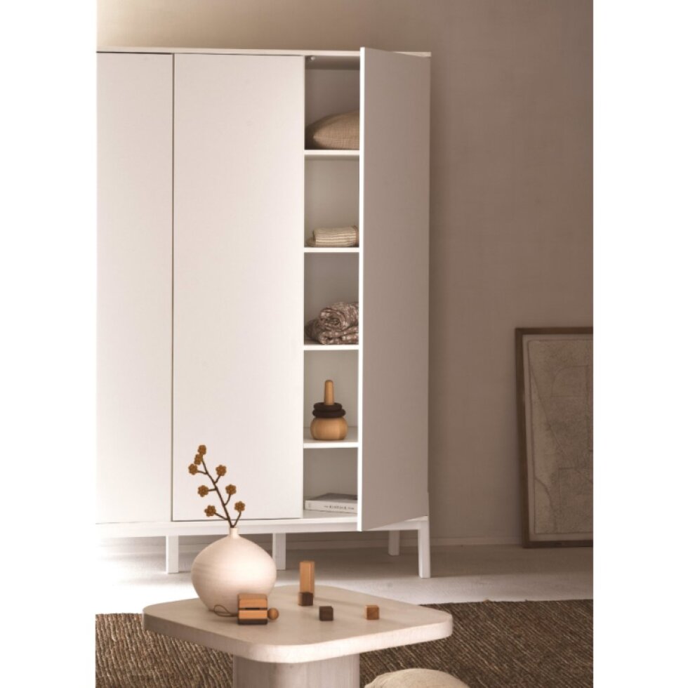 Quax trojdverová detská skriňa Ashi - Cream