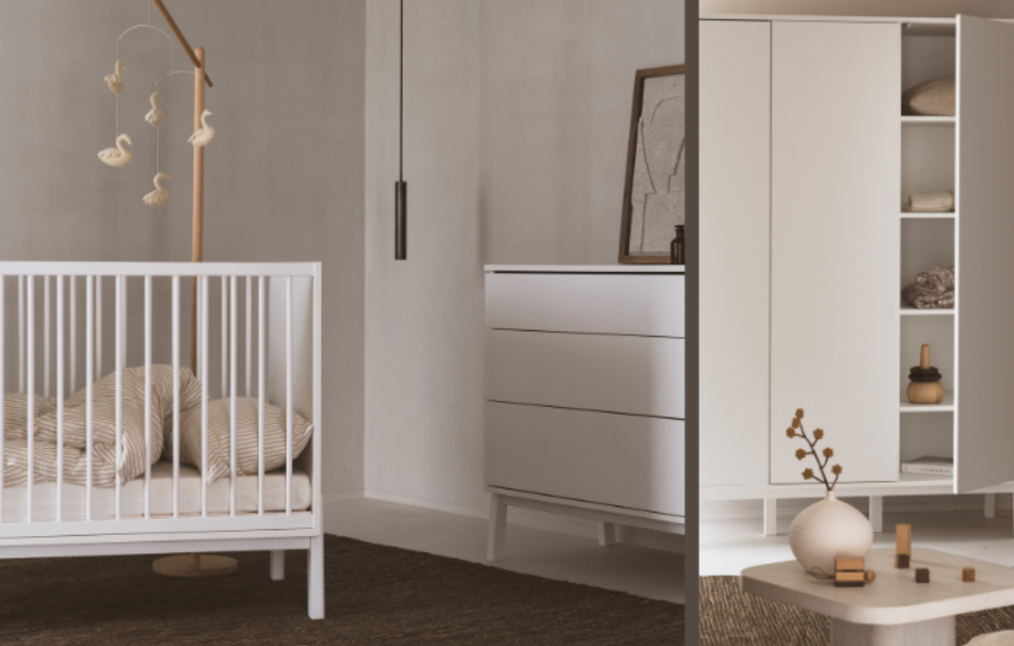 QUAX detská postieľka Ashi 120x60cm - Cream