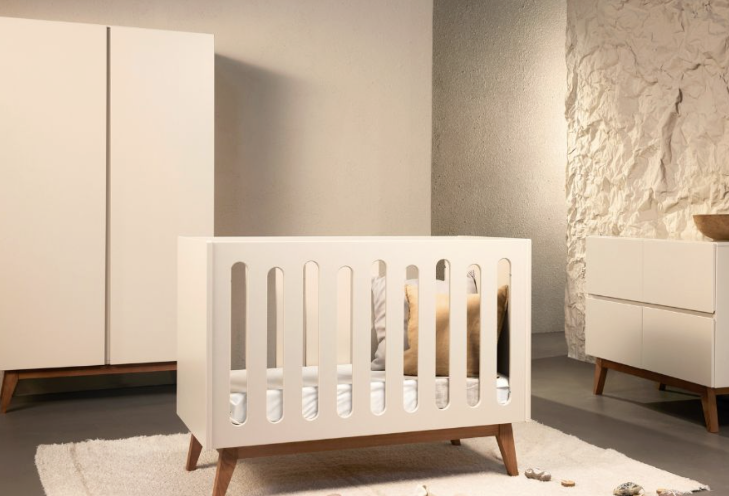 Quax prestaviteľná postieľka Trendy Clay 120x60cm (2v1)