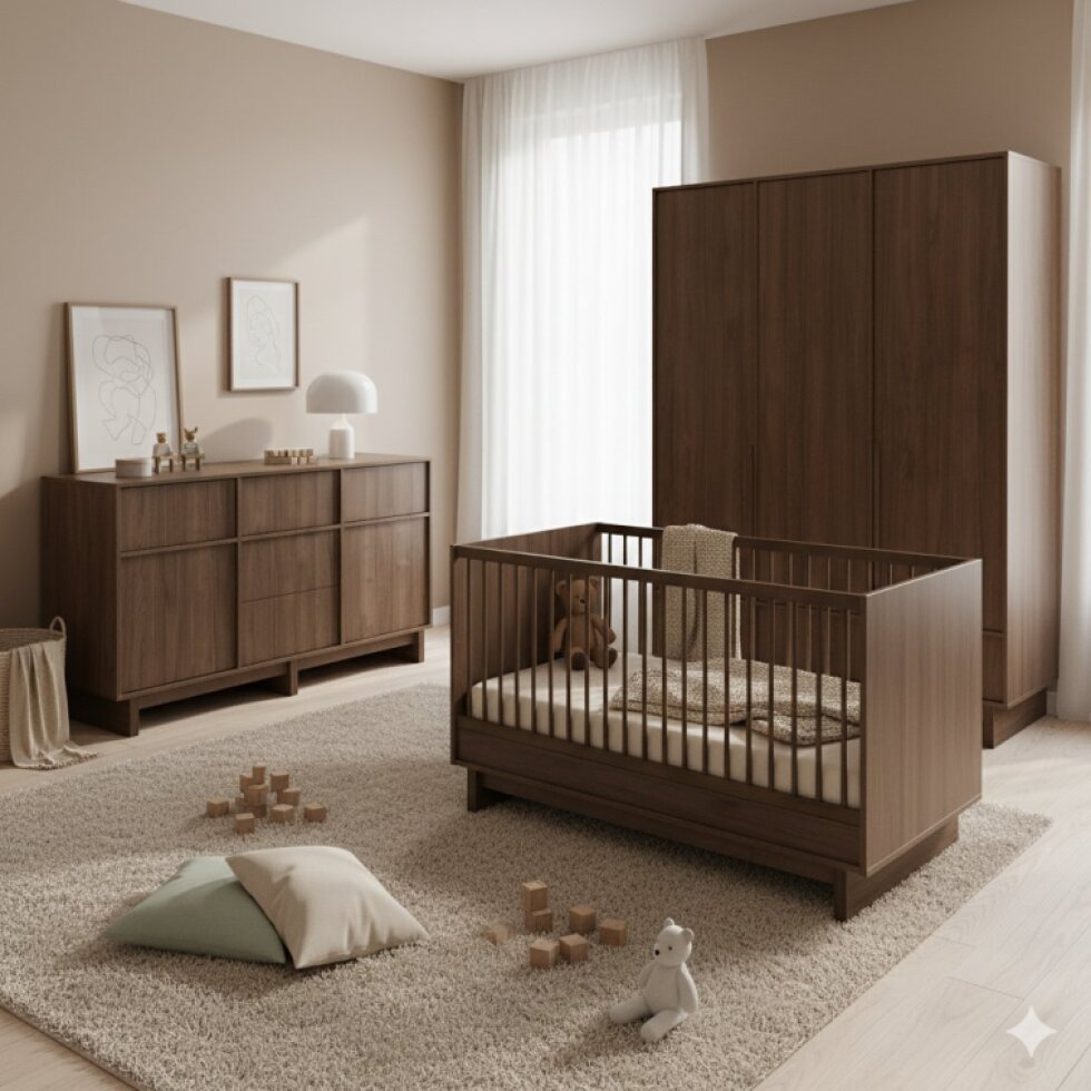 Quax dvojdverová detská skriňa KYO - Walnut