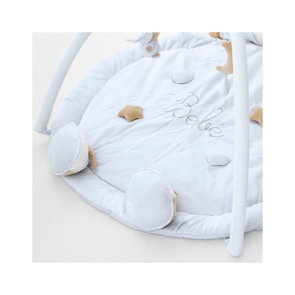 Nanán hracia deka s hrazdou – Macko Puccio ružová, pre zábavu a rozvoj bábätka