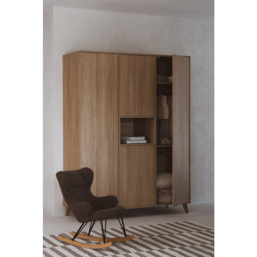 Quax trojdverová detská skriňa LOFT - Honey Ash